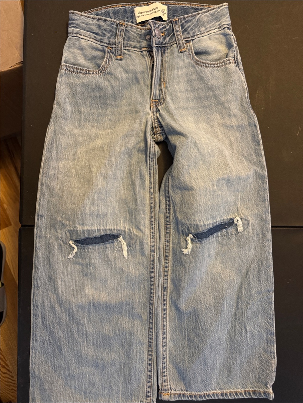 Abercrombie & Fitch Light Blue Distressed Kids Jeans